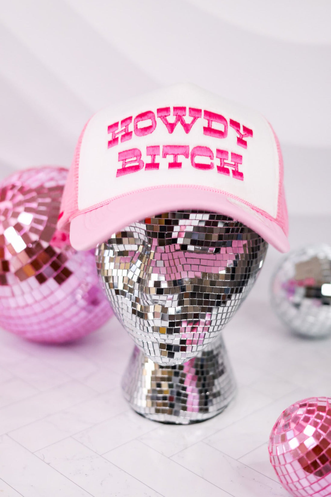 Howdy B*tch Trucker Hat - Whiskey Skies - TRASH FLOWERS TRUCKER HATS