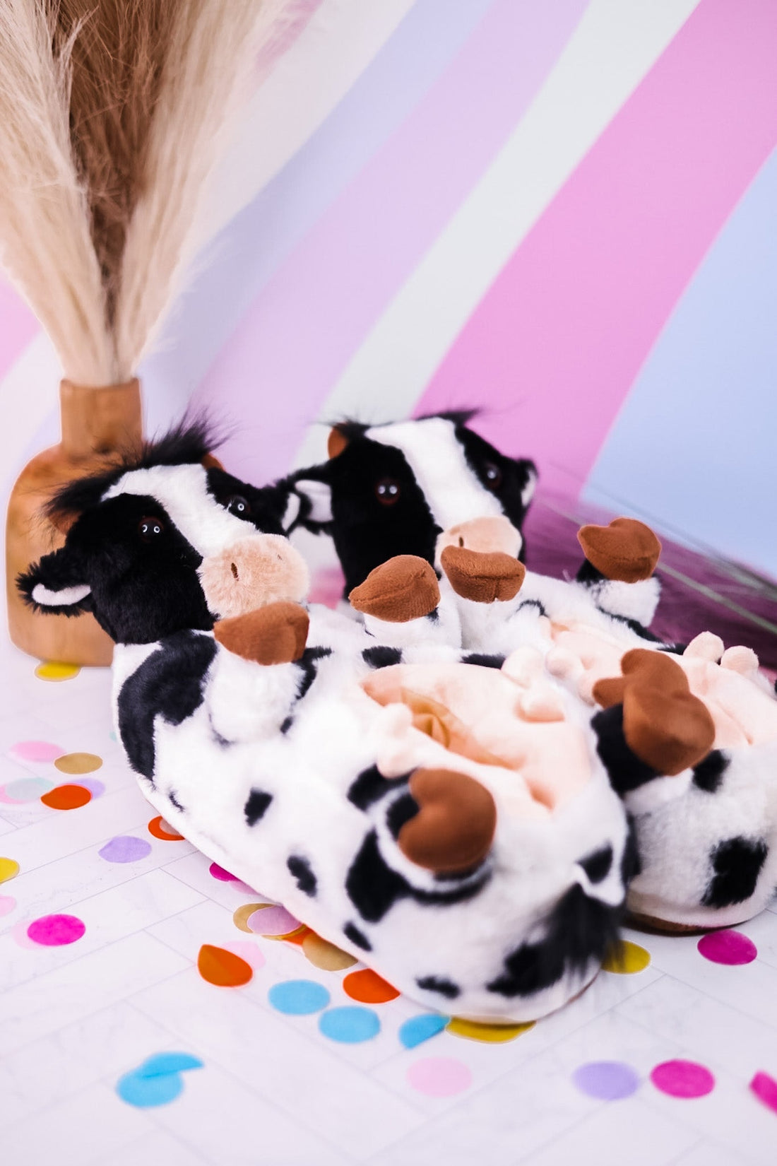 Howdy Cow Slippers - Whiskey Skies - JY DESIGNS