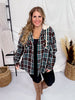 Hunter Green & Black Long Sleeve Hooded Plaid Shacket - Whiskey Skies - P.S. KATE