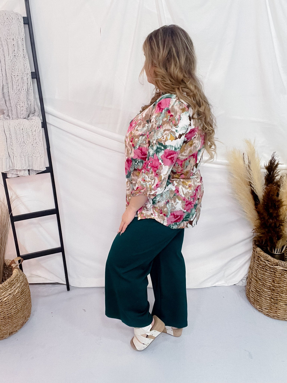 Hunter Green Magic Wide Cropped Pants - Whiskey Skies - DEAR SCARLETT