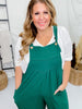 Hunter Green Wide Leg Overalls - Whiskey Skies - ODDI