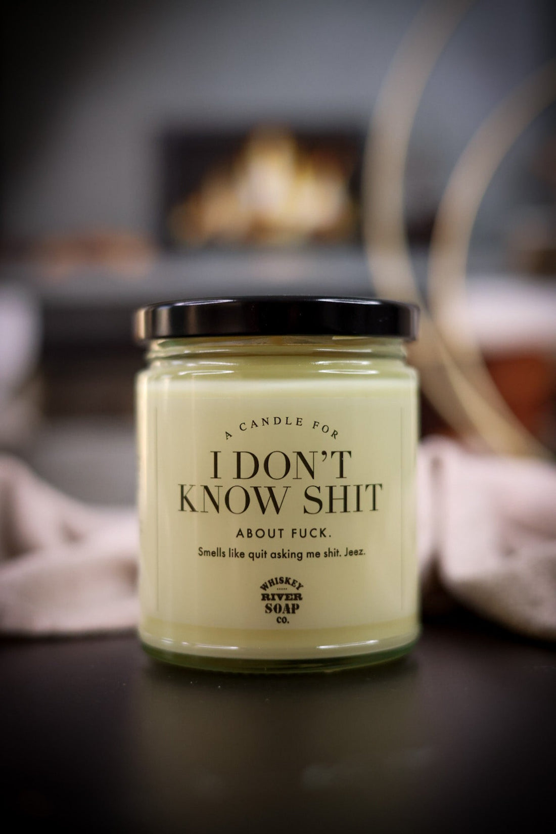 I Don't Know Shit Candle - Whiskey Skies - WHISKEY RIVER SOAP COMPANY