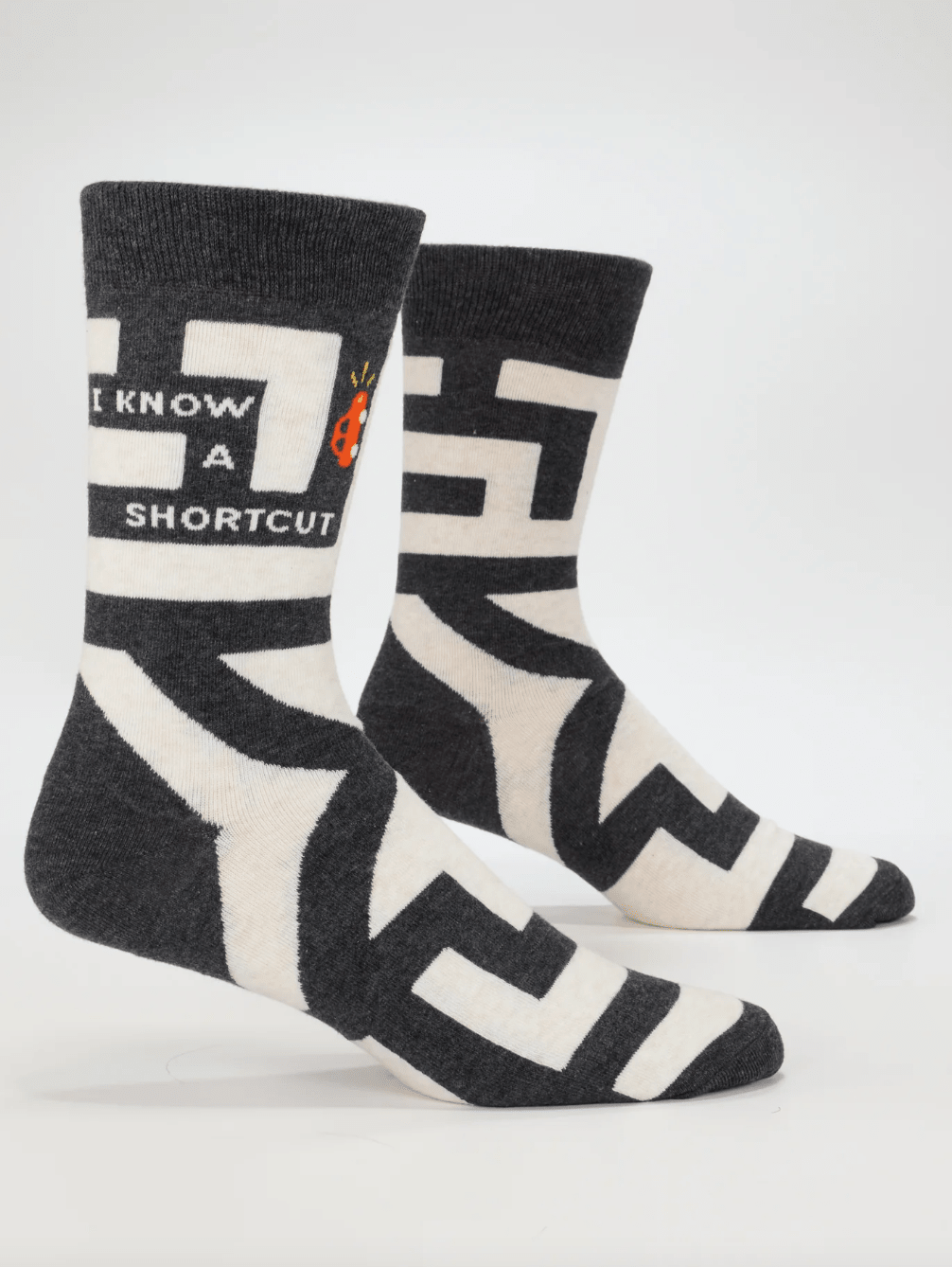 I Know A Shortcut Men's Crew Socks - Whiskey Skies - BLUE Q