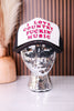 I Love Country Fuckin' Music In Pink, Black, & White Trucker Hat - Whiskey Skies - TRASH FLOWERS TRUCKER HATS