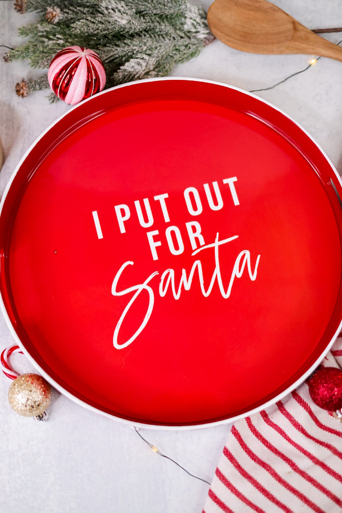 "I Put Out For Santa" Christmas Serving Tray - Whiskey Skies - TOTALEE GIFT