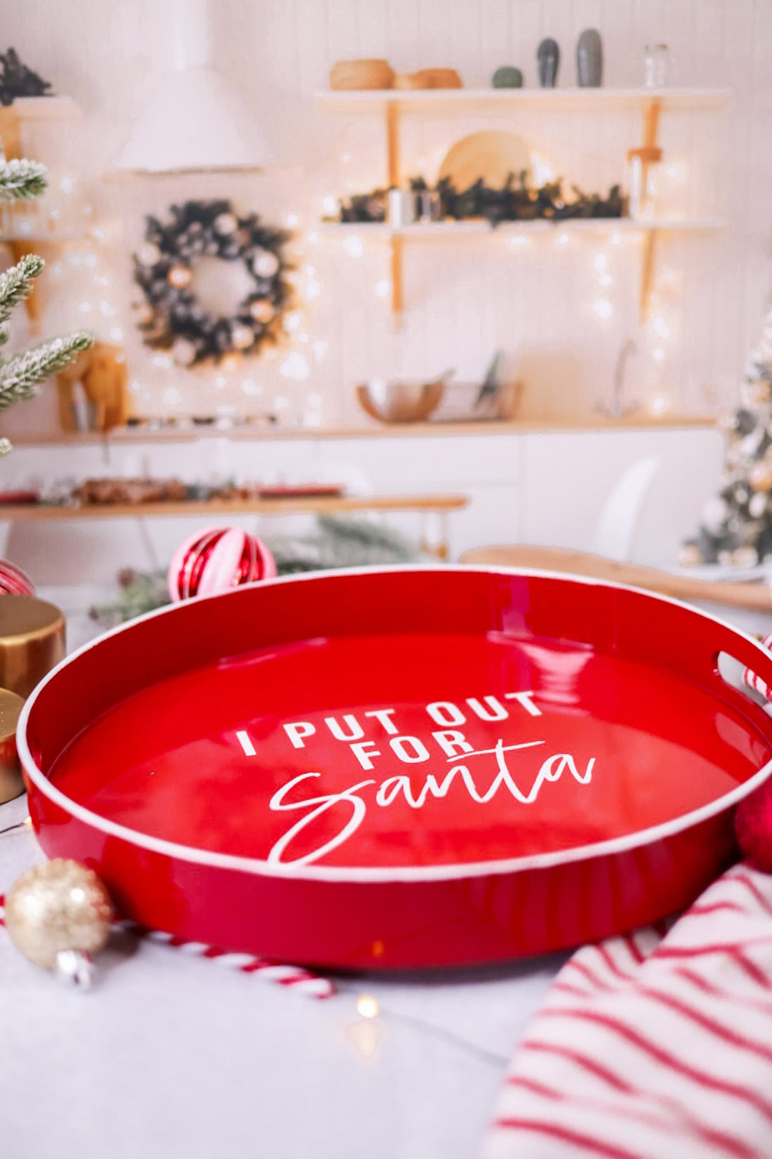 "I Put Out For Santa" Christmas Serving Tray - Whiskey Skies - TOTALEE GIFT