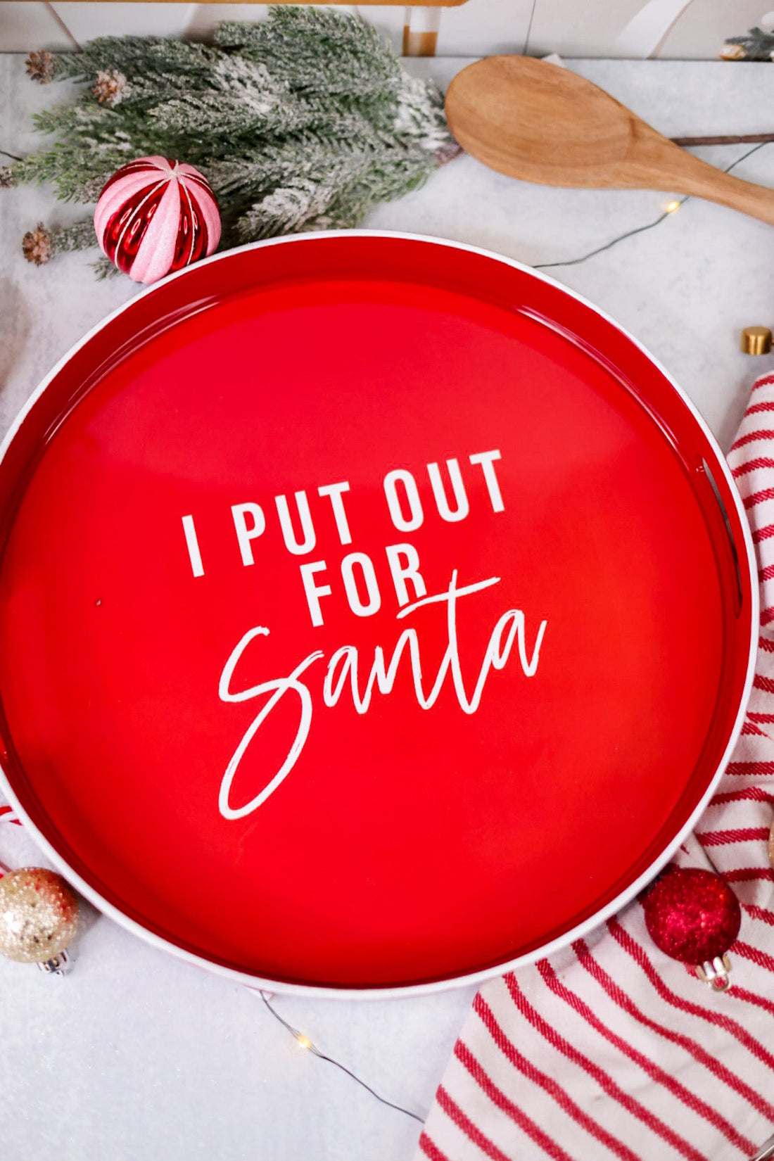 "I Put Out For Santa" Christmas Serving Tray - Whiskey Skies - TOTALEE GIFT