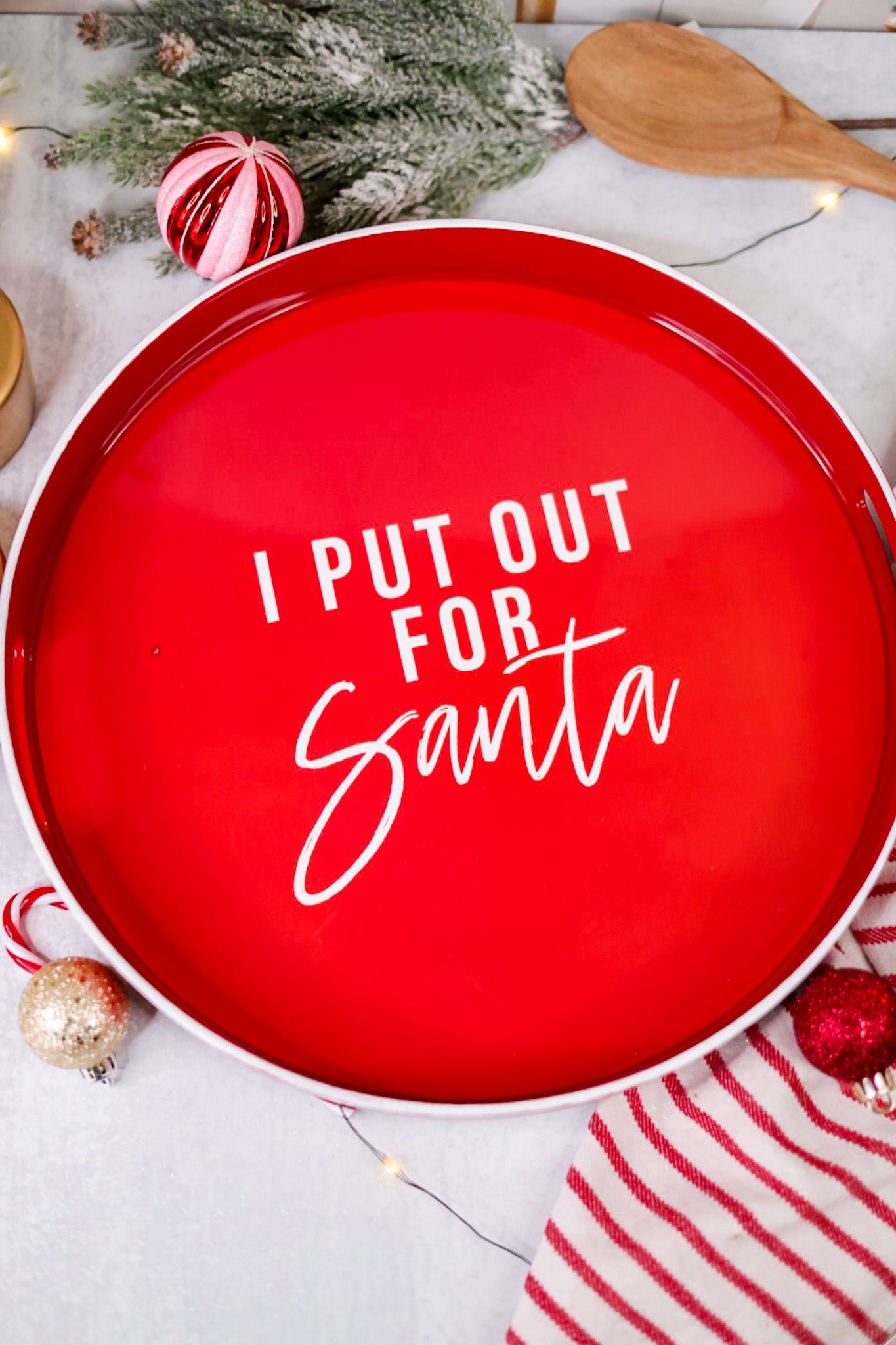 "I Put Out For Santa" Christmas Serving Tray - Whiskey Skies - TOTALEE GIFT