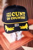 I Put The C*nt In Country Foam Front Trucker Hat - Whiskey Skies - TRASH FLOWERS TRUCKER HATS