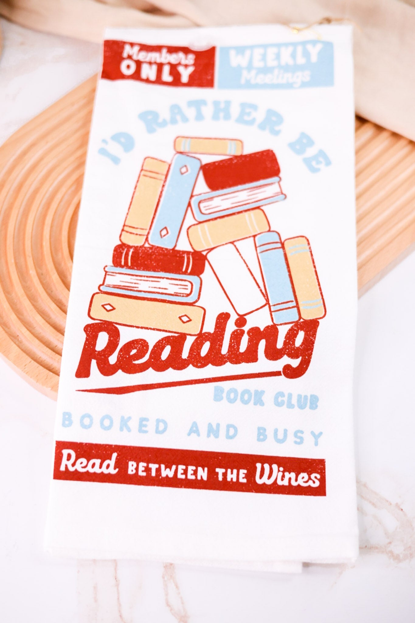 "I'd Rather Be Reading" Tea Towel - Whiskey Skies - KARMA