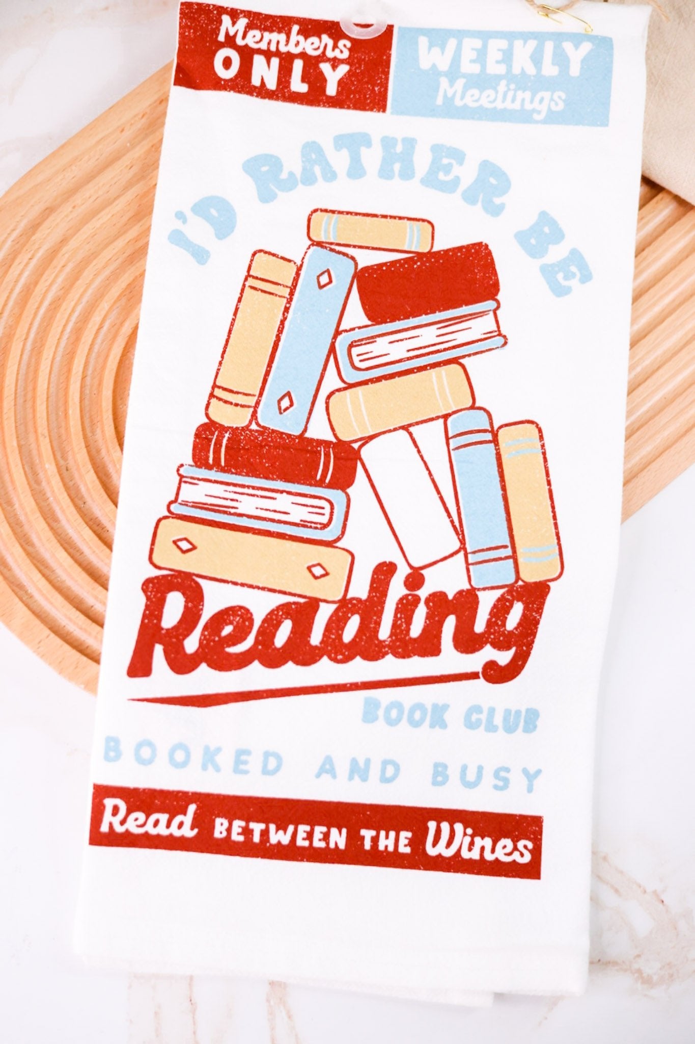 "I'd Rather Be Reading" Tea Towel - Whiskey Skies - KARMA