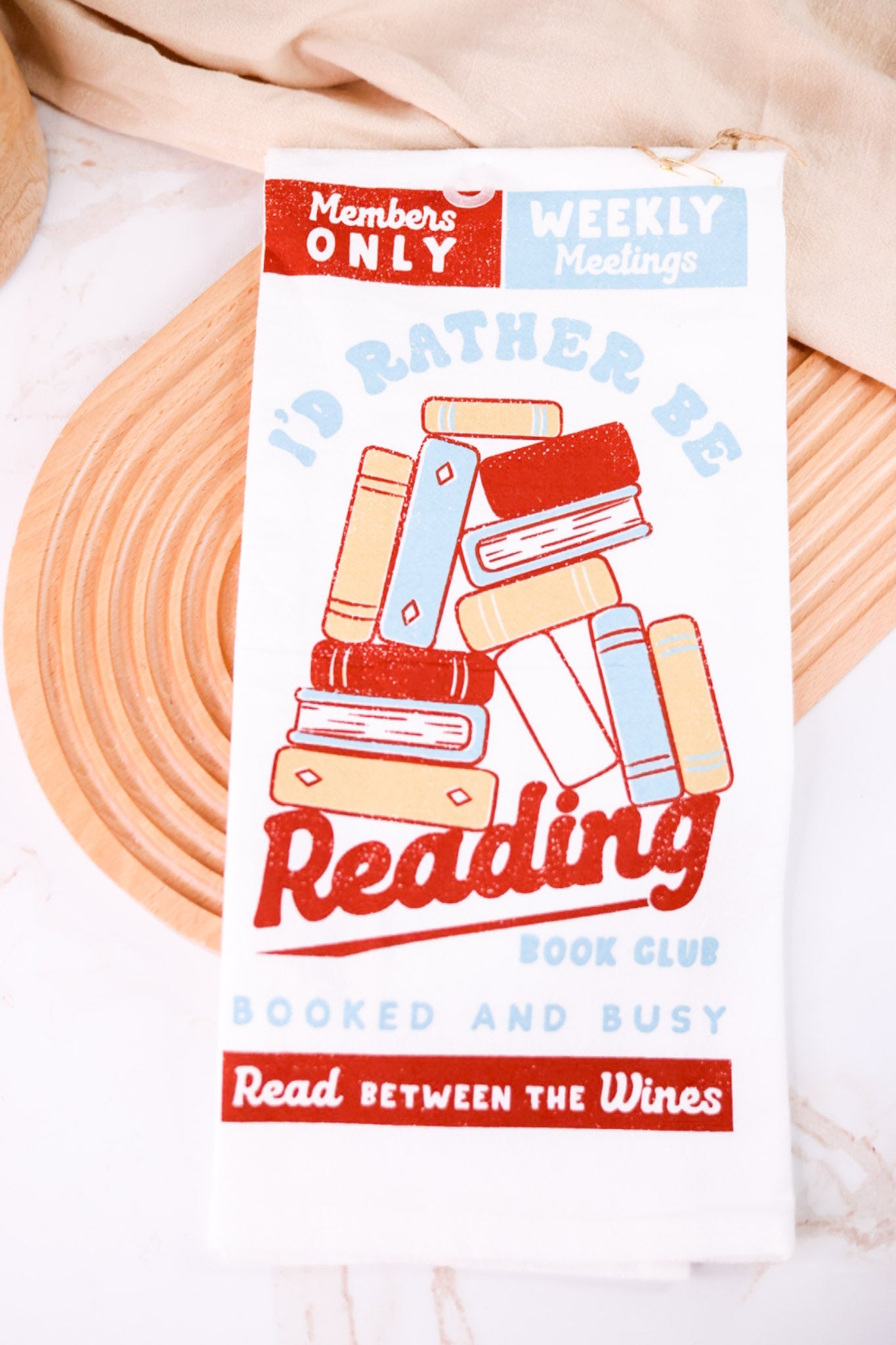 "I'd Rather Be Reading" Tea Towel - Whiskey Skies - KARMA