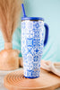 Indigo Tiles Leakproof 40oz Mega Mug - Whiskey Skies - SWIG LIFE