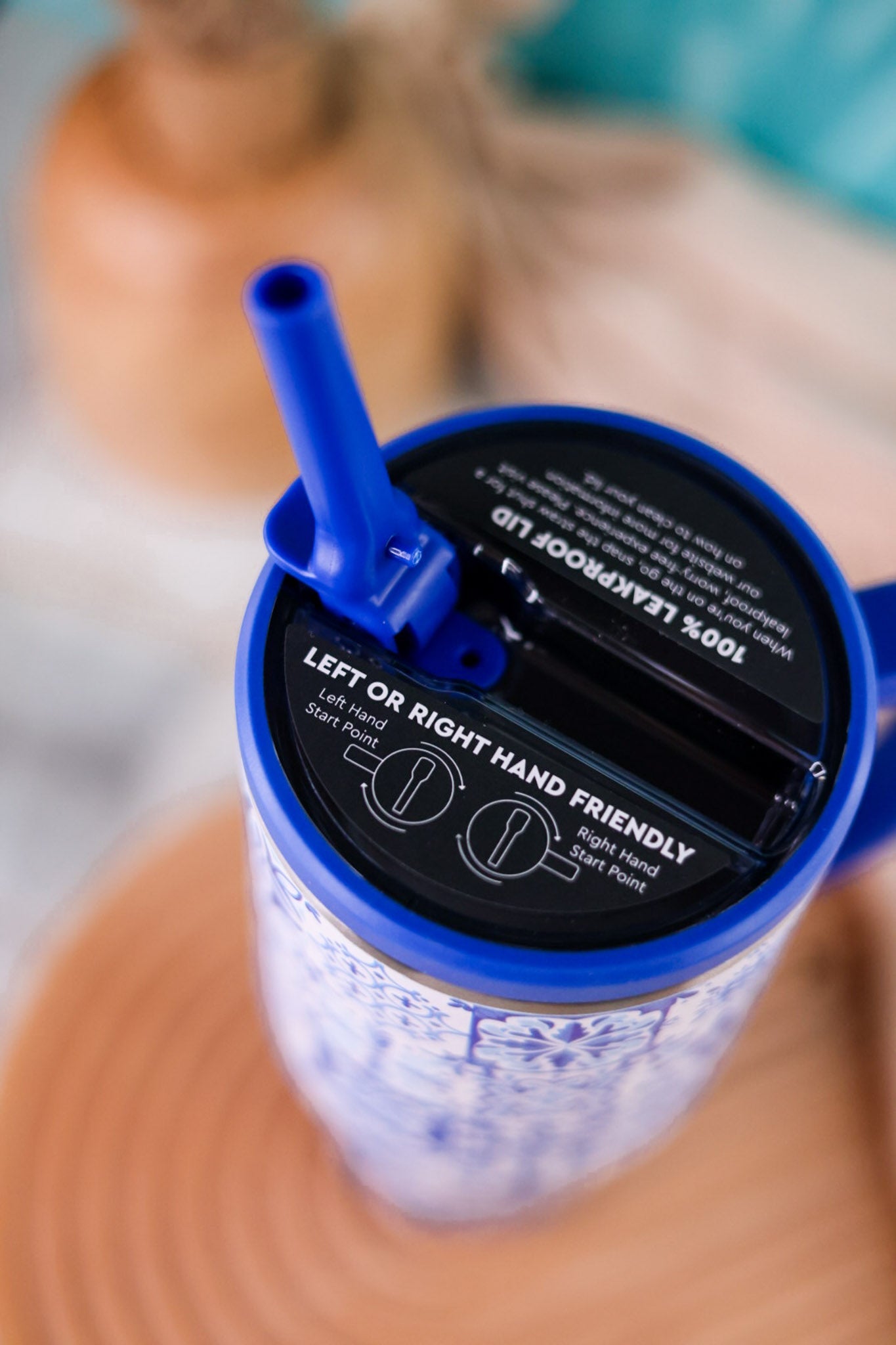 Indigo Tiles Leakproof 40oz Mega Mug - Whiskey Skies - SWIG LIFE