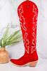 Indira Rojo Tall Wide Calf Boots - Whiskey Skies - LIBERTY BLACK