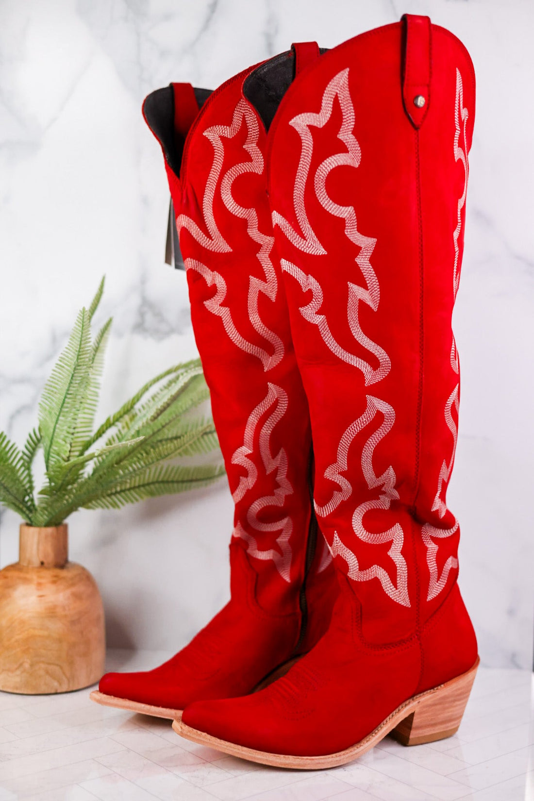 Indira Rojo Tall Wide Calf Boots - Whiskey Skies - LIBERTY BLACK