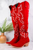 Indira Rojo Tall Wide Calf Boots - Whiskey Skies - LIBERTY BLACK