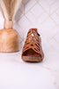 Innocencia Brown Leather Wedge Sandals - Whiskey Skies - SPRING FOOTWEAR