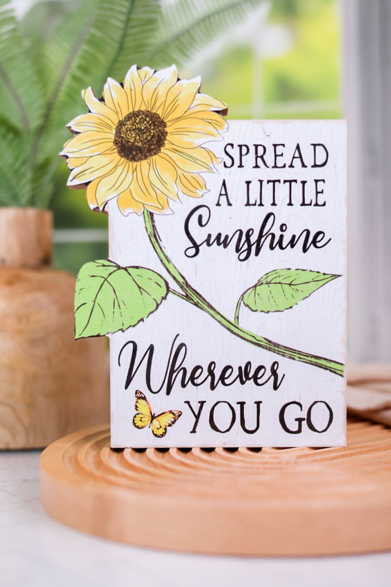 Inspirational Sunflower Signs (3 Styles) - Whiskey Skies - GERSON COMPANIES