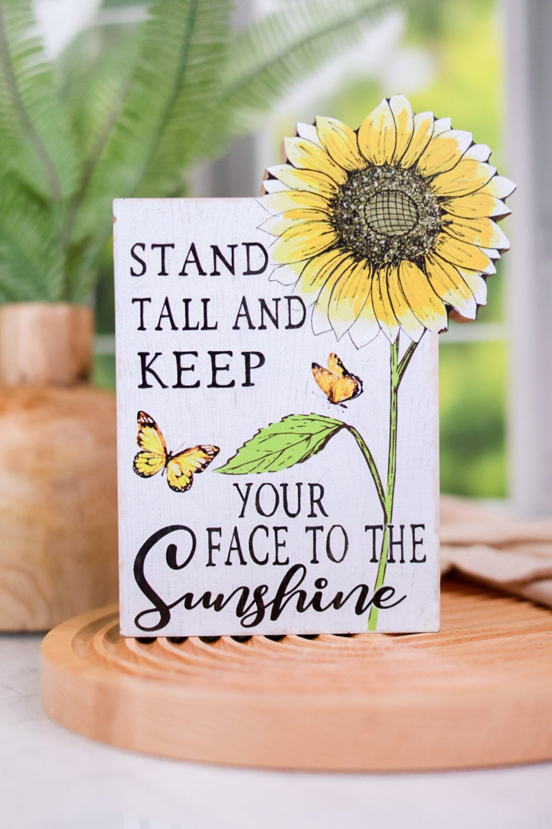 Inspirational Sunflower Signs (3 Styles) - Whiskey Skies - GERSON COMPANIES