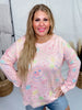 It's All Smiles Printed Lightweight Sweater Top - Whiskey Skies - DAVI & DANI