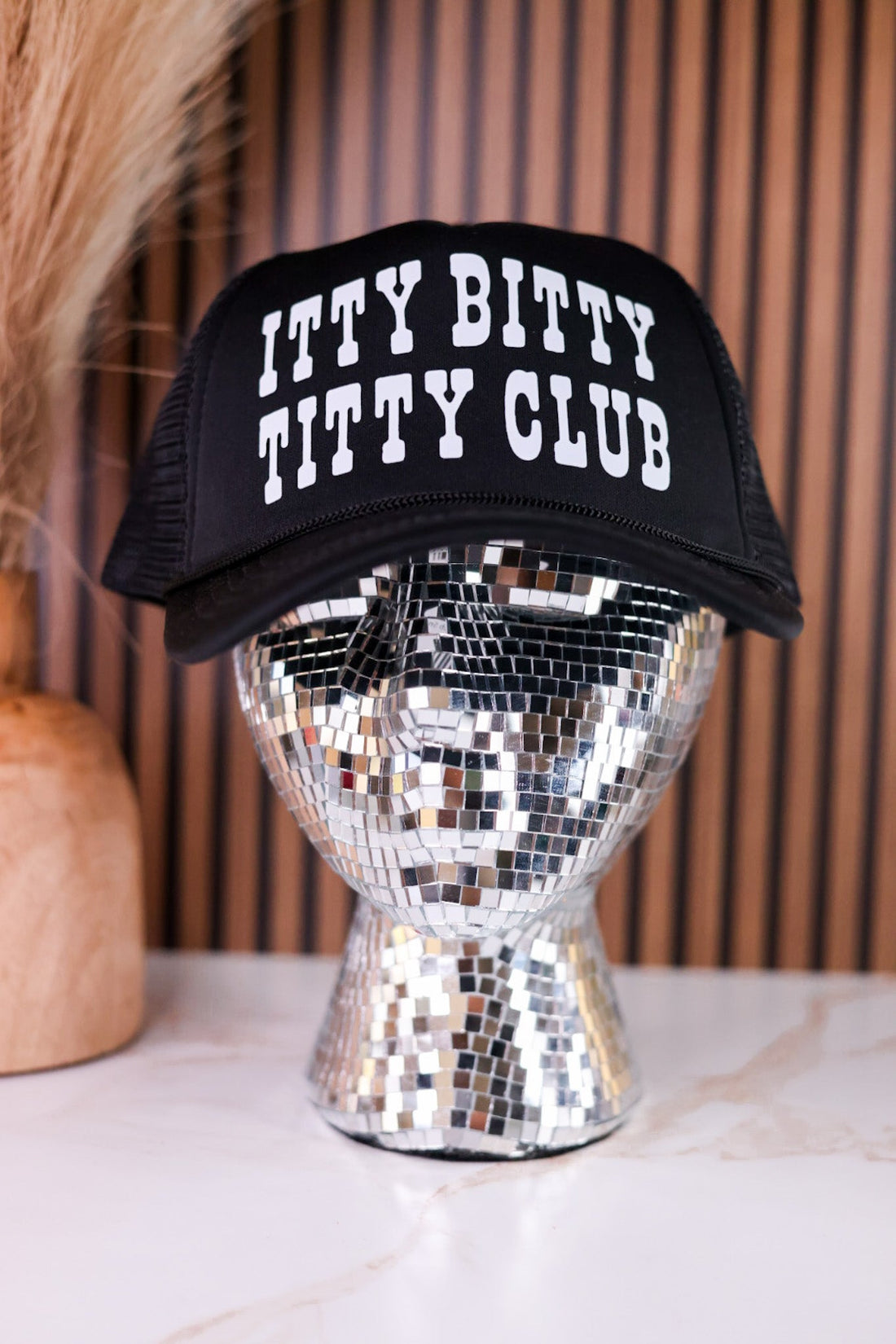 Itty Bitty Titty Club Snapback Trucker Hat - Whiskey Skies - TRASH FLOWERS TRUCKER HATS