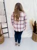 Ivory and Purple Plaid V - Neck Top - Whiskey Skies - DEAR SCARLETT