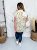 Ivory And Rust Mixed Print Button Down Top - Whiskey Skies - SEW IN LOVE