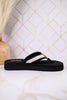 Ivory & Black Woven Strap Flip Flop Sandals - Whiskey Skies - CORKYS FOOTWEAR