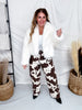 Ivory Faux Fur Open Front Jacket - Whiskey Skies - WHITE BIRCH