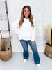 Ivory Lightweight Hoodie With Layered Sleeves - Whiskey Skies - ANDREE BY UNIT