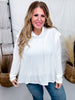 Ivory Lightweight Hoodie With Layered Sleeves - Whiskey Skies - ANDREE BY UNIT