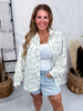Ivory & Olive Floral Button Down Shirt - Whiskey Skies - SEW IN LOVE