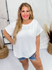 Ivory Short Sleeve Waffle Tunic Top - Whiskey Skies - ANDREE BY UNIT