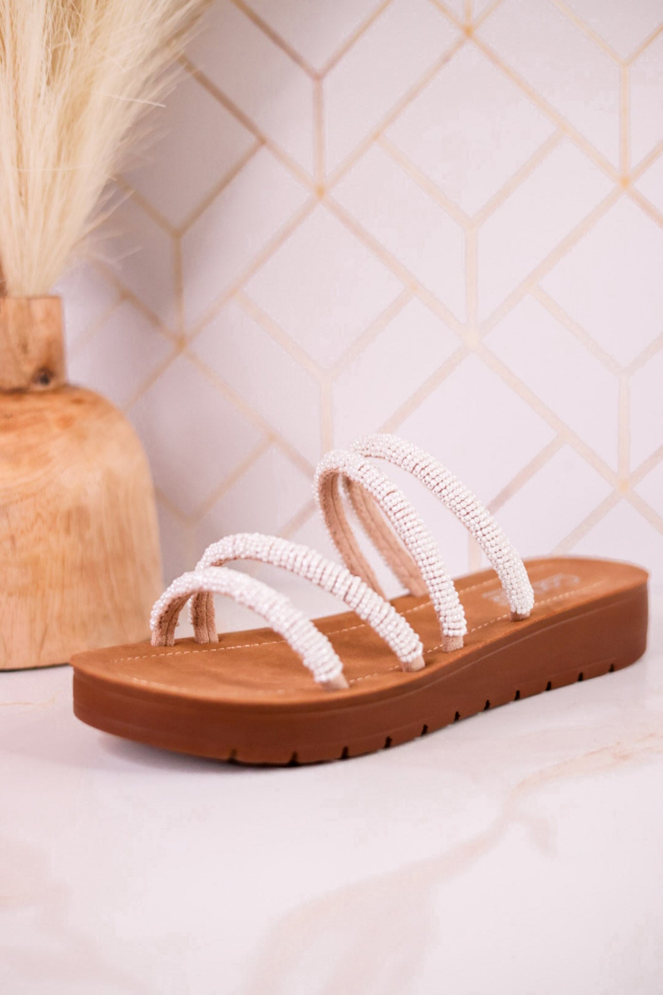 Ivory "Striptease" Sandals - Whiskey Skies - CORKYS FOOTWEAR