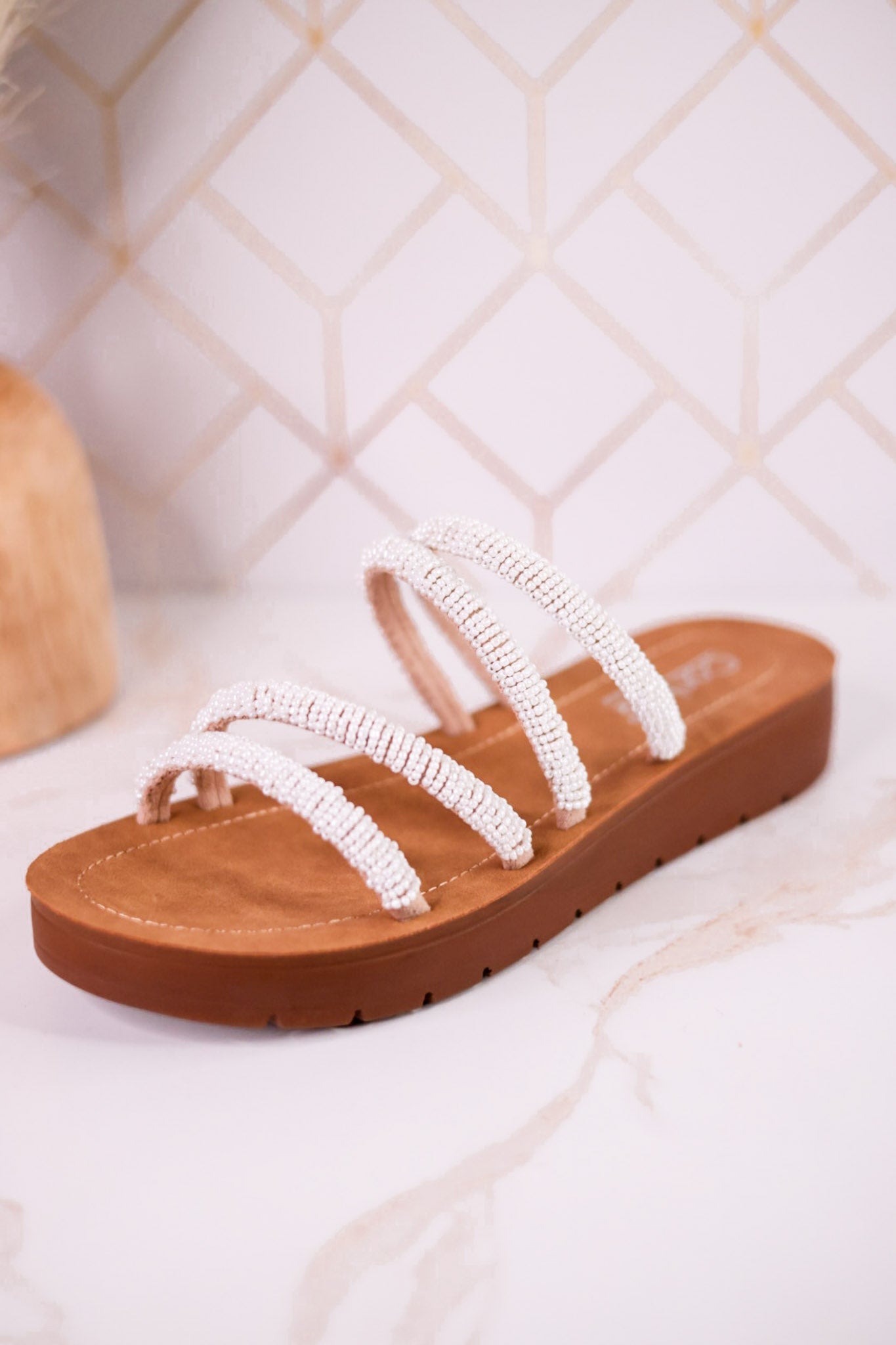 Ivory "Striptease" Sandals - Whiskey Skies - CORKYS FOOTWEAR