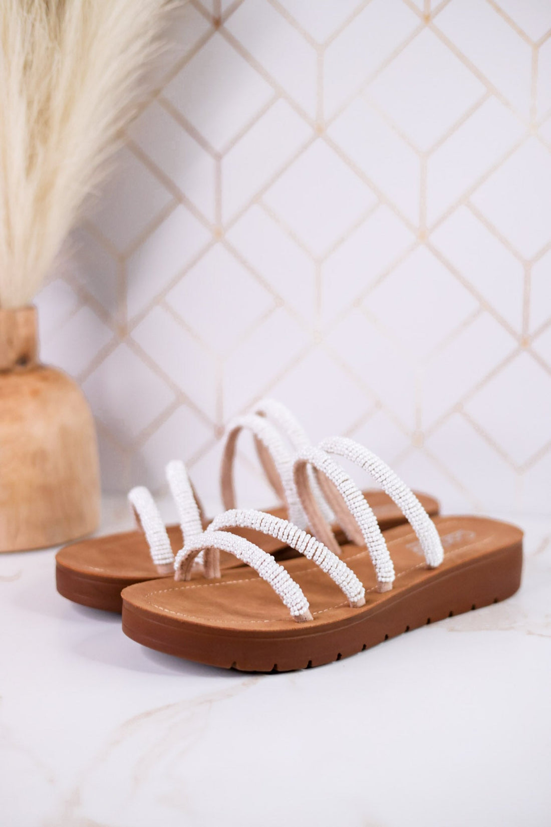Ivory "Striptease" Sandals - Whiskey Skies - CORKYS FOOTWEAR