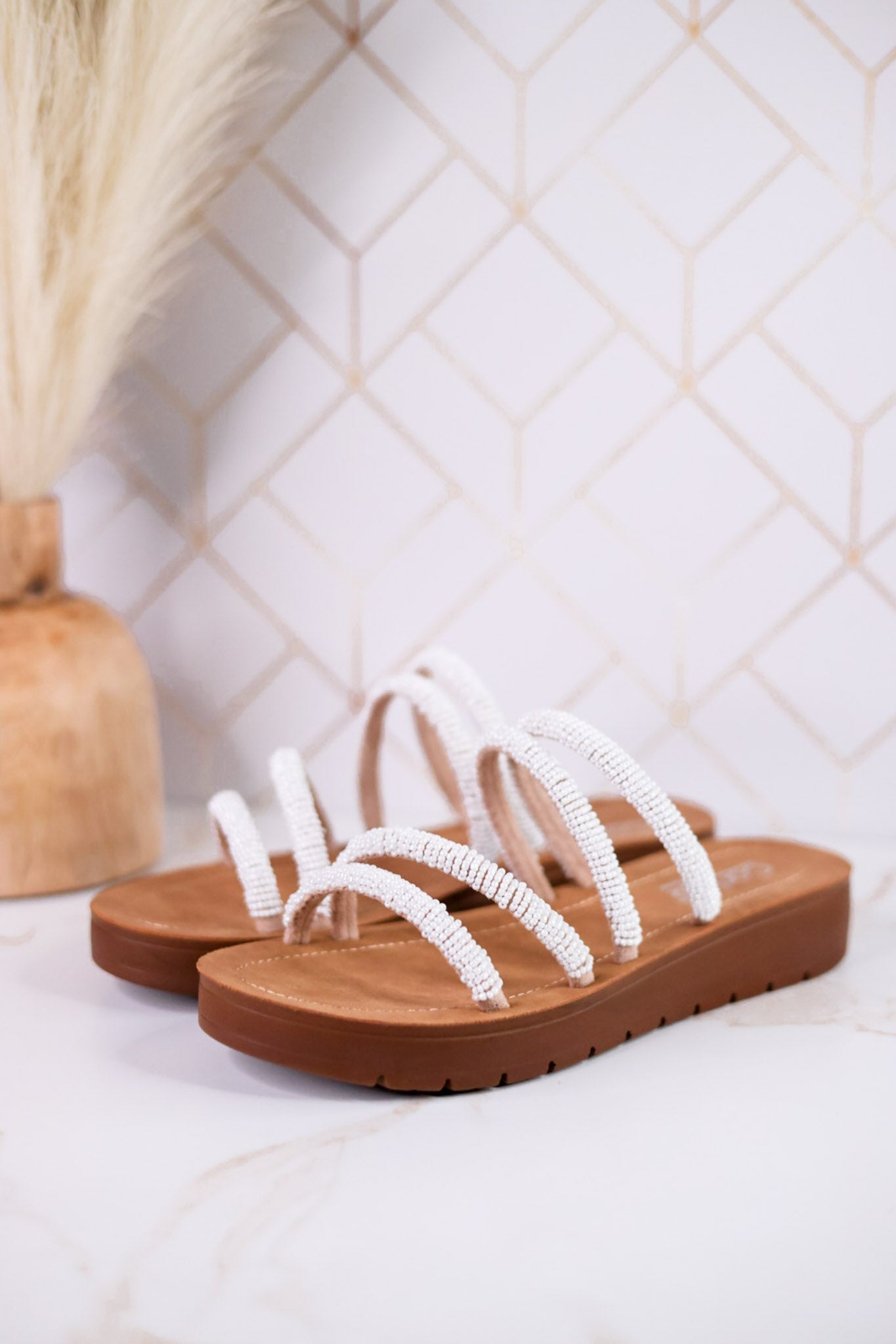 Ivory "Striptease" Sandals - Whiskey Skies - CORKYS FOOTWEAR