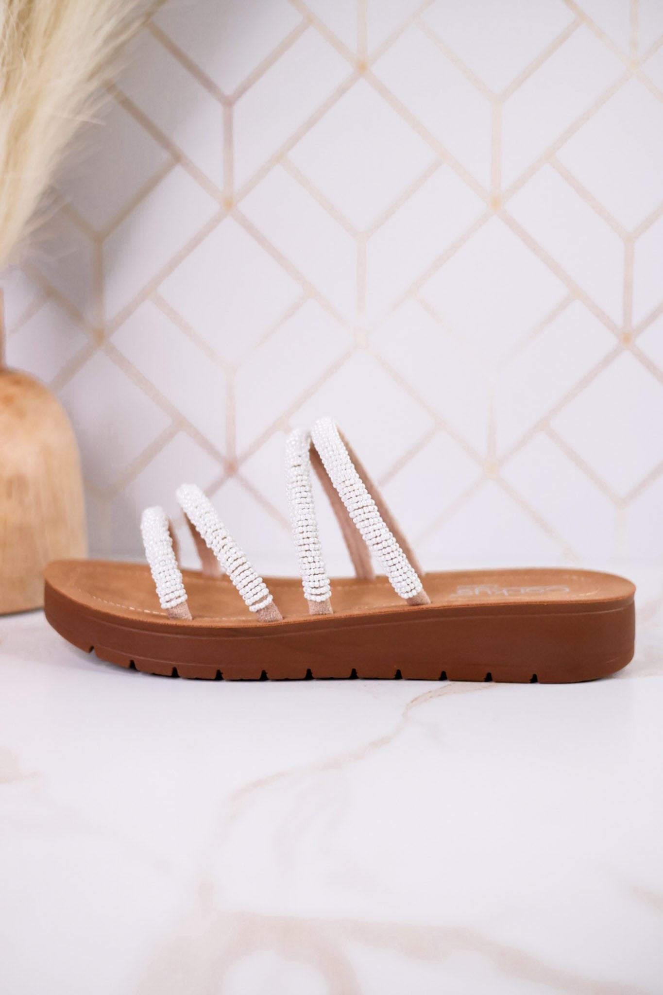 Ivory "Striptease" Sandals - Whiskey Skies - CORKYS FOOTWEAR