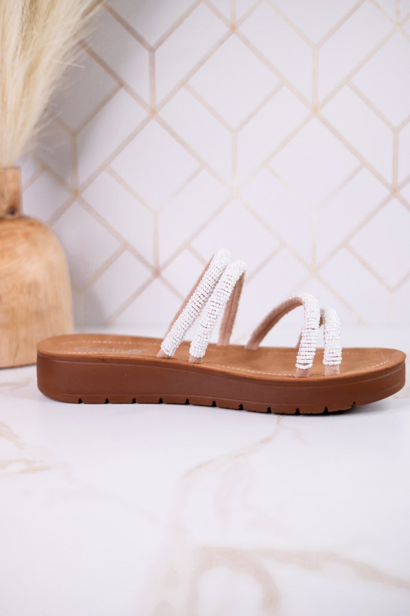 Ivory "Striptease" Sandals - Whiskey Skies - CORKYS FOOTWEAR