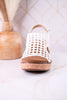 Ivory Woven Carley Wedge Sandals - Whiskey Skies - CORKYS FOOTWEAR