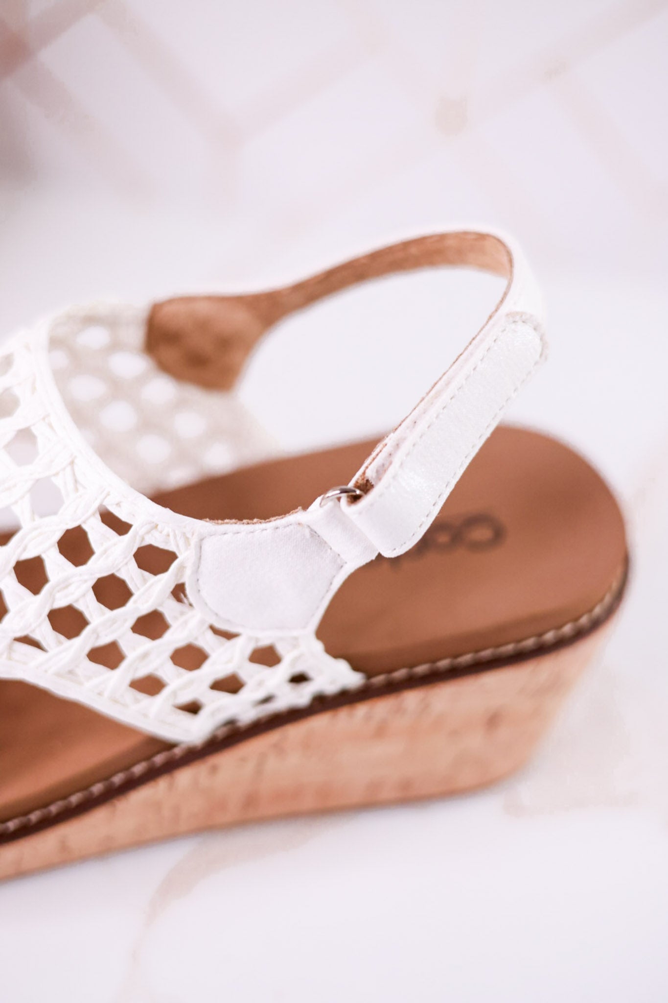Ivory Woven Carley Wedge Sandals - Whiskey Skies - CORKYS FOOTWEAR
