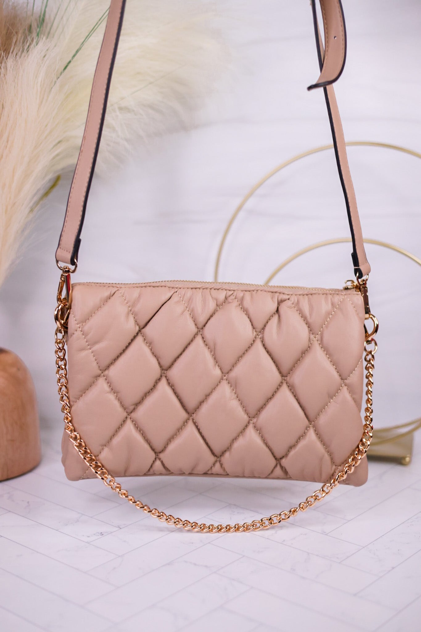 Izzy Crossbody Bag in Nude - Whiskey Skies - JEN & CO