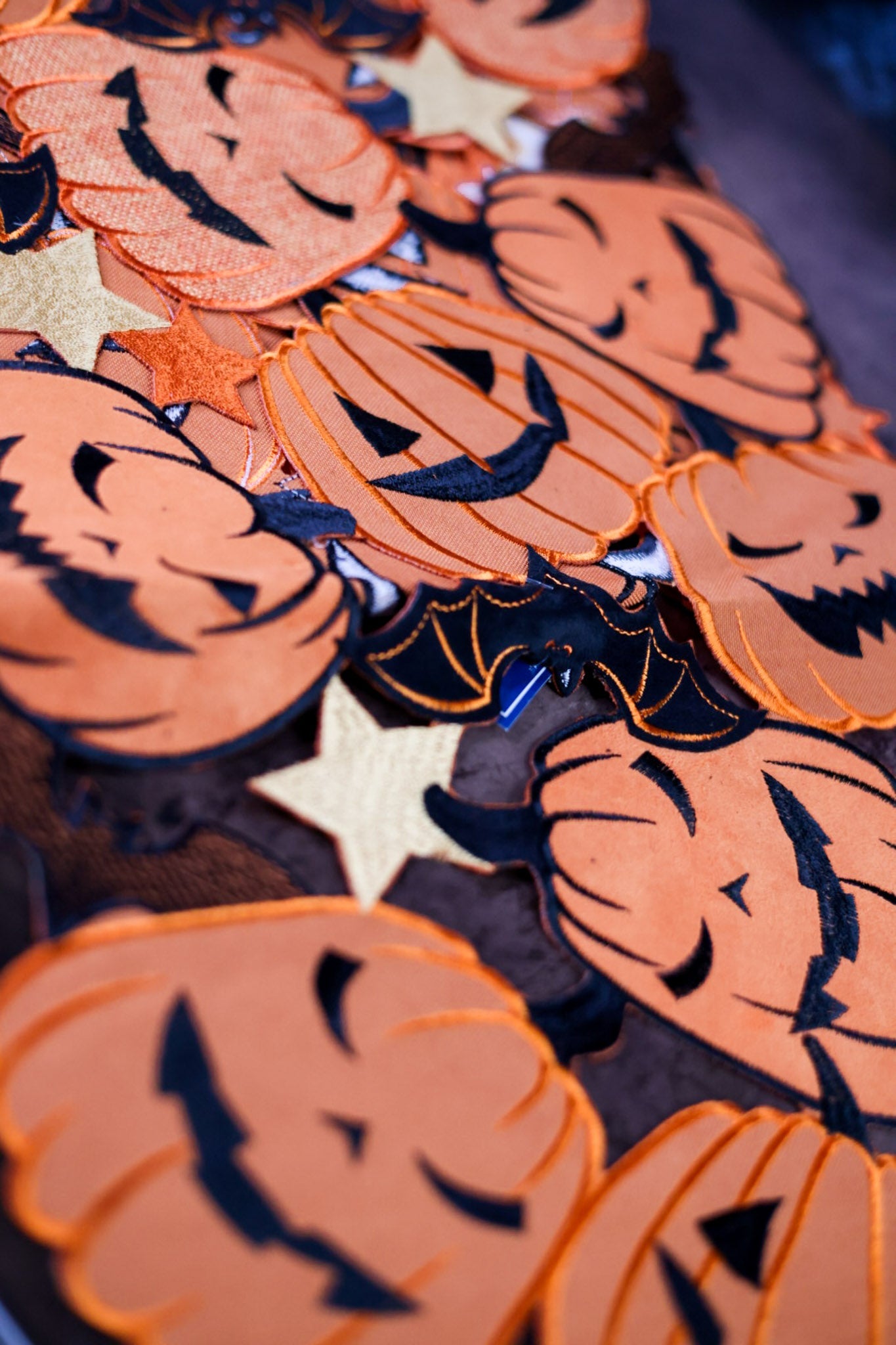 Jack - O - Lantern & Bat Table Runner - Whiskey Skies - C & F ENTERPRISES