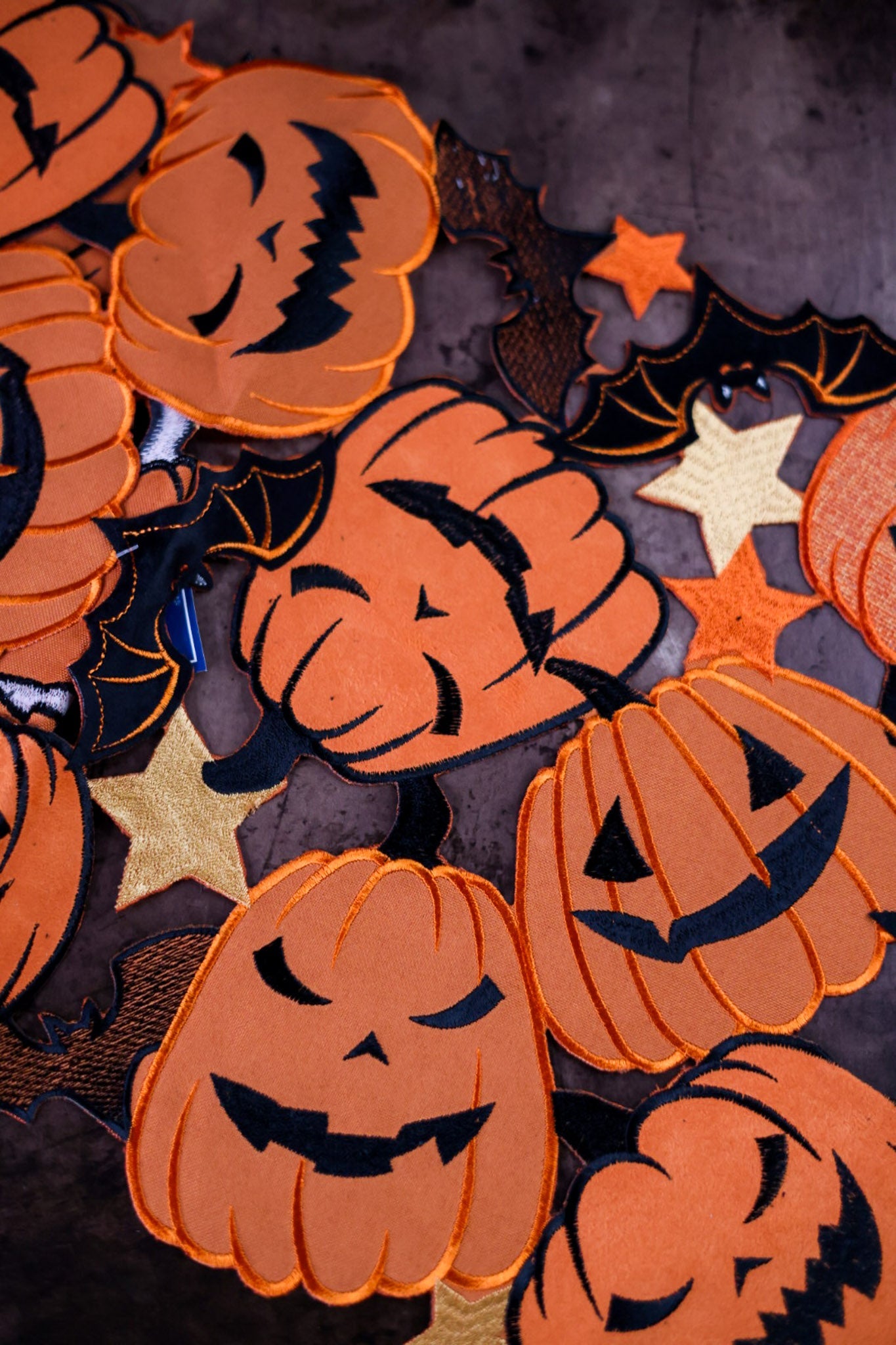 Jack - O - Lantern & Bat Table Runner - Whiskey Skies - C & F ENTERPRISES