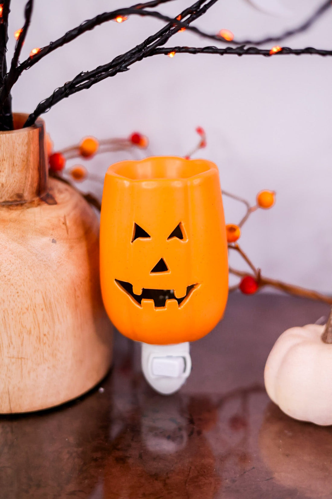 Jack - O - Lantern Plug in Wax Warmer - Whiskey Skies - CANDLE WARMERS ETC