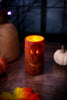 Jack O'Lantern LED Votive Pillar Candle - Whiskey Skies - WT COLLECTION