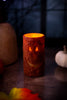 Jack O'Lantern LED Votive Pillar Candle - Whiskey Skies - WT COLLECTION