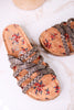 Jade Braided Sandals in Grey - Whiskey Skies - VERY G