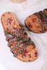 Jade Braided Sandals in Grey - Whiskey Skies - VERY G